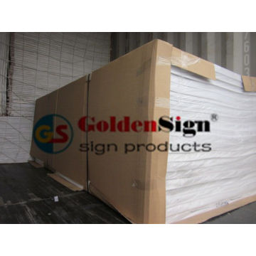 Panneau blanc de PVC de Goldensign 18mm, panneau de Foamex, feuille intégrale de PVC de mousse de peau